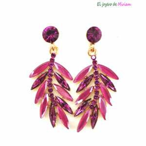 Pendientes fucsias y bugamvillas