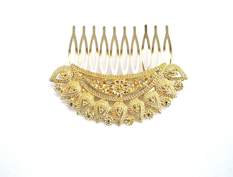 Peineta de fiesta dorada