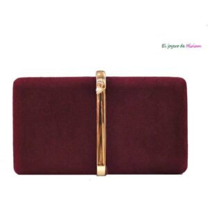 Bolso de fiesta granate y oro