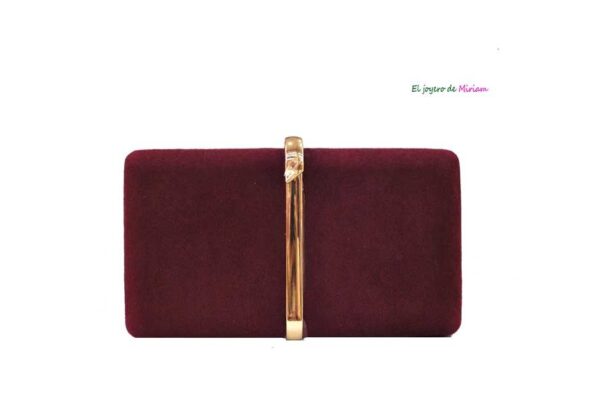 Bolso de fiesta granate y oro