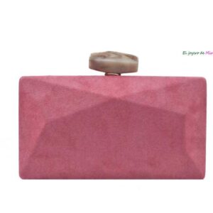 Bolso clutch rosa empolvado