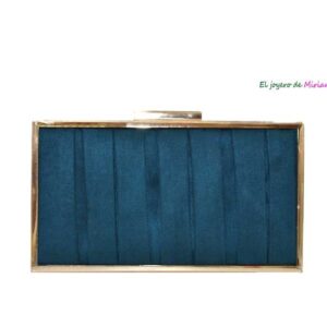 Clutch cajita azul petróleo