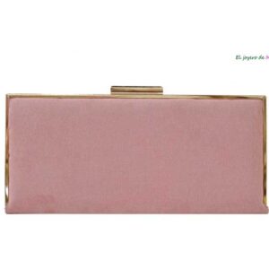 Clutch baguette rosa maquillaje