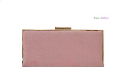 Clutch baguette rosa maquillaje