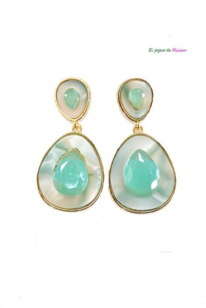 Pendientes aguamarina