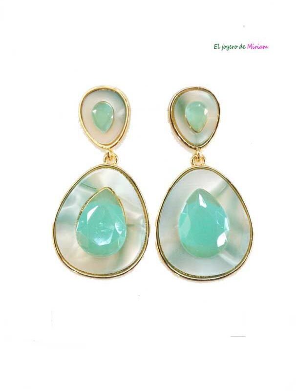 Pendientes aguamarina