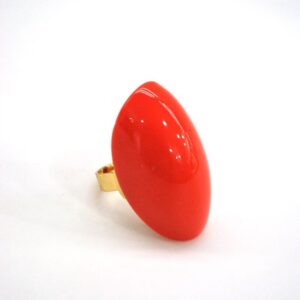 Anillo naranja de resina