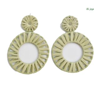 Pendientes aros verde menta