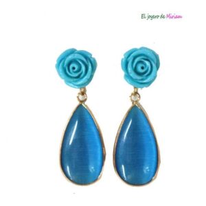 Pendientes turquesas lágrima