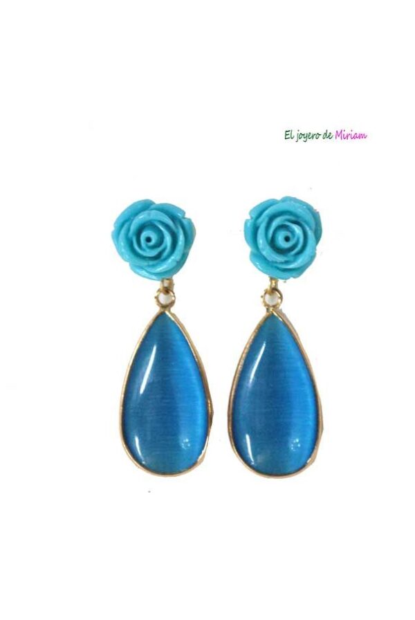 Pendientes turquesas lágrima