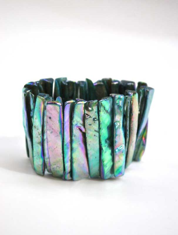 Brazalete turquesa nacarado