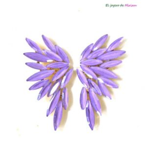Pendientes malvas cristales facetados