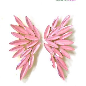 Pendientes rosas cristales facetados