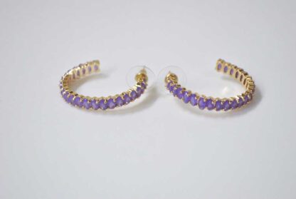 Pendientes aro malvas - Imagen 2