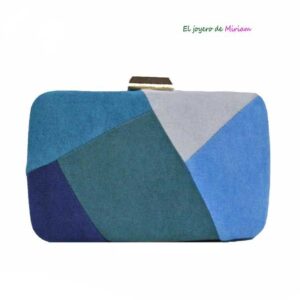 Bolso clutch tonos azules