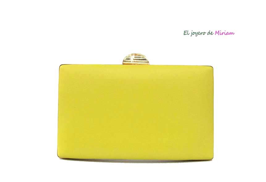 Clutch amarillo lima polipiel El joyero de Miriam