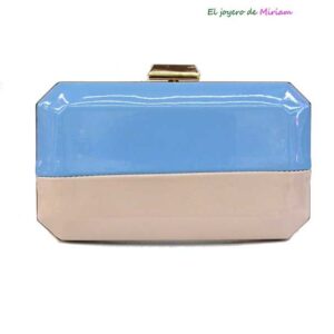 Bolso clutch charol azul