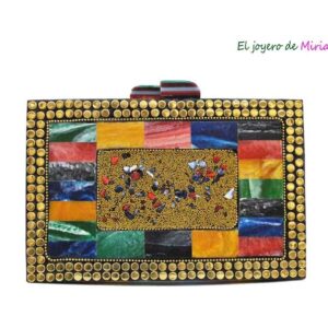 Bolso clutch rígido multicolor