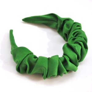 Diadema verde fruncida