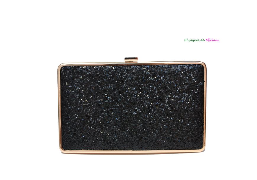 De vez en cuando Susurro Ejercer Bolso clutch negro glitter - El joyero de Miriam