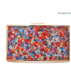 Bolso clutch naranja multicolor
