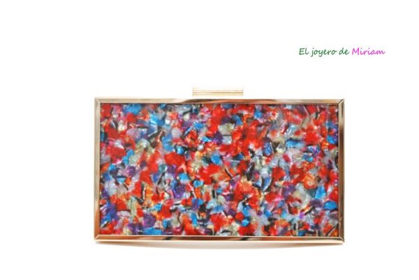 Bolso clutch naranja multicolor
