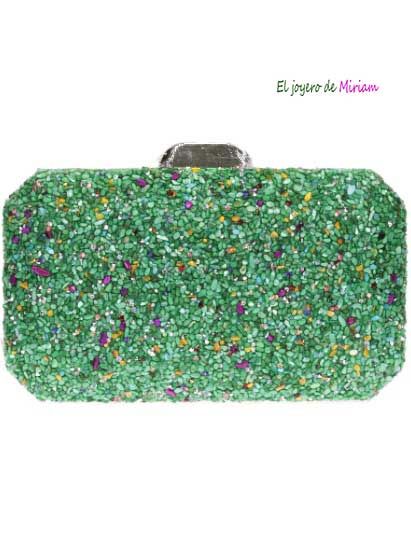 Bolso clutch verde - El de Miriam