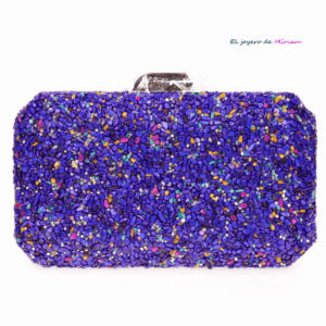 Bolso pedrería azul klein