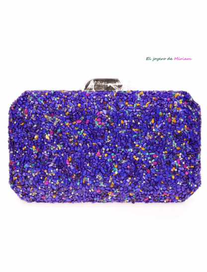 Bolso pedrería azul klein