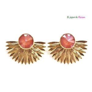 Pendientes naranjas de fiesta