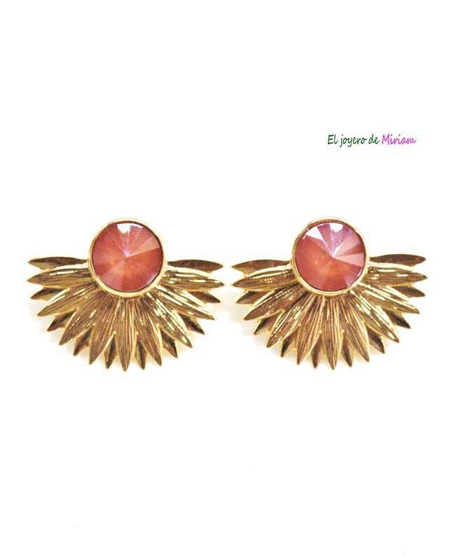 Pendientes naranjas de fiesta