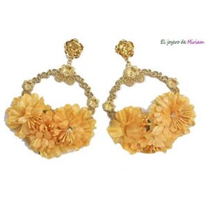 Pendientes naranjas flamenca