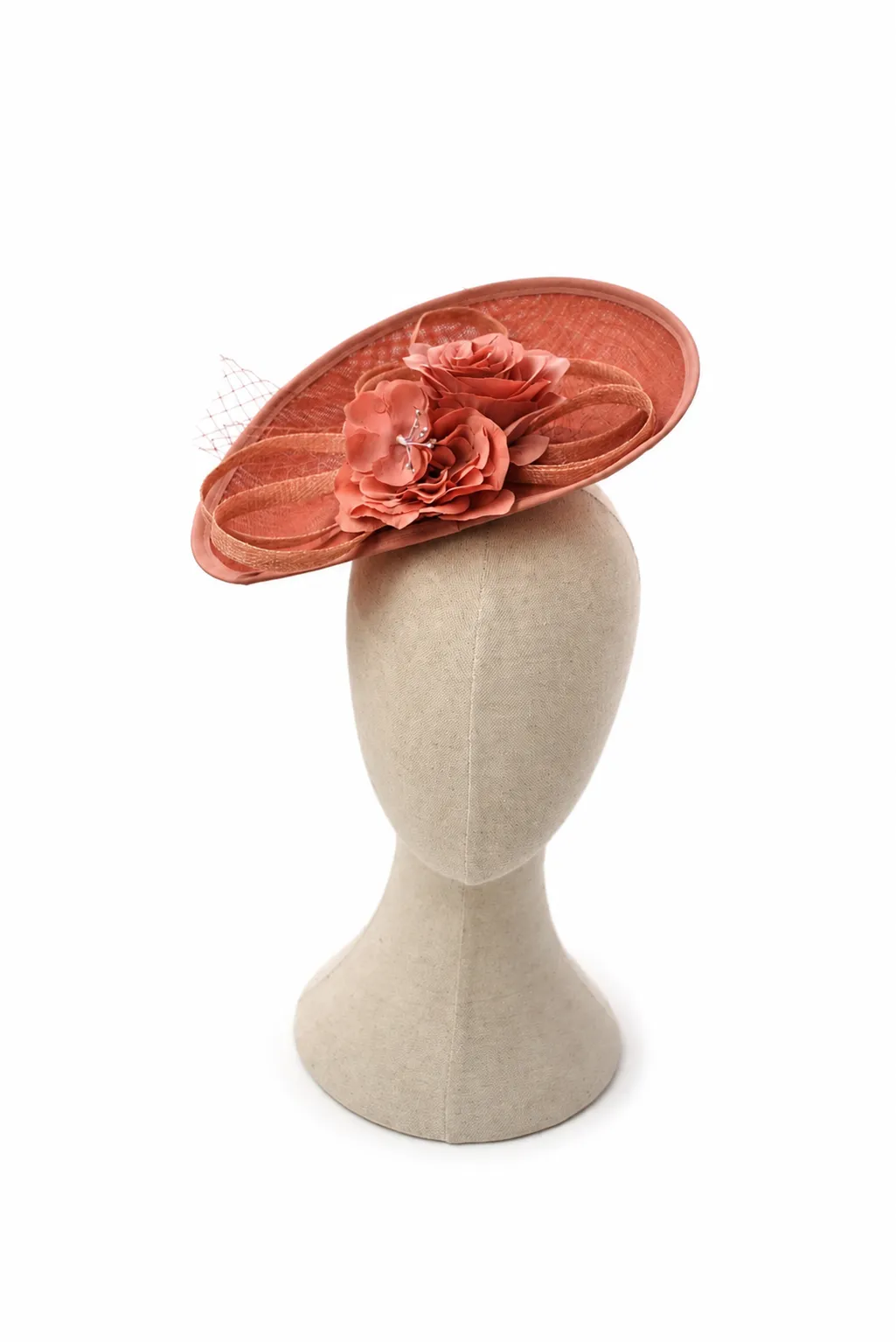 Tocado mediano rosa coral - Imagen 2