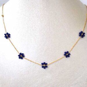 Gargantilla acero azul klein