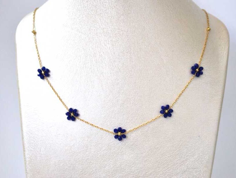 Gargantilla acero azul klein