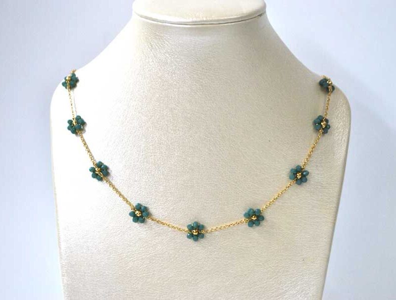 Colgante acero turquesa