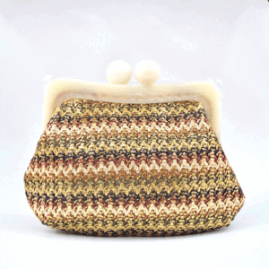 Bolsito clutch rafia metalizada