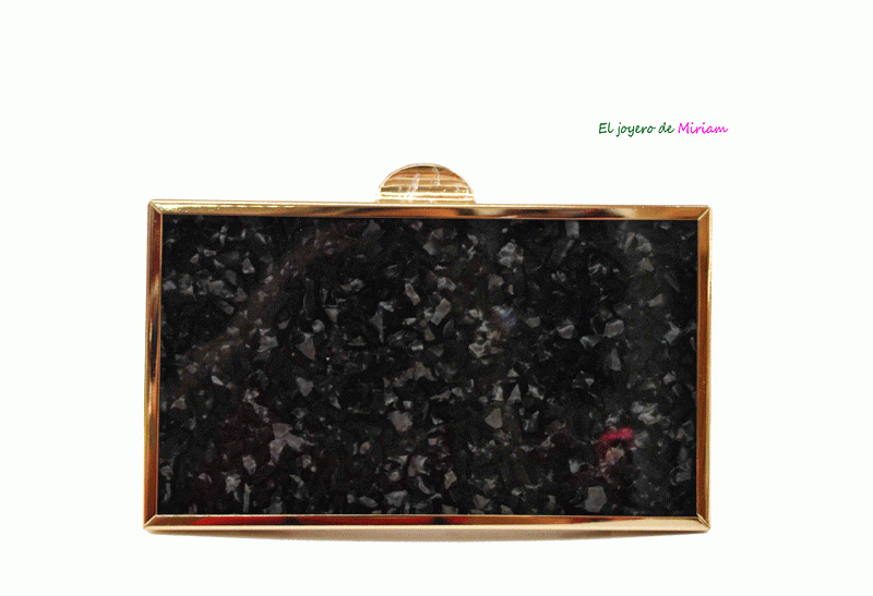 Bolso clutch negro nácar