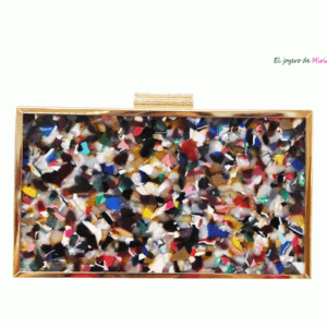 Bolso rígido clutch multicolor