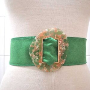 Cinturón de antelina verde