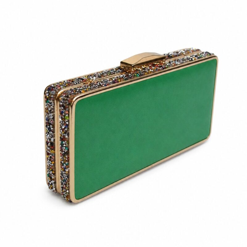 Bolso clutch verde brillantes