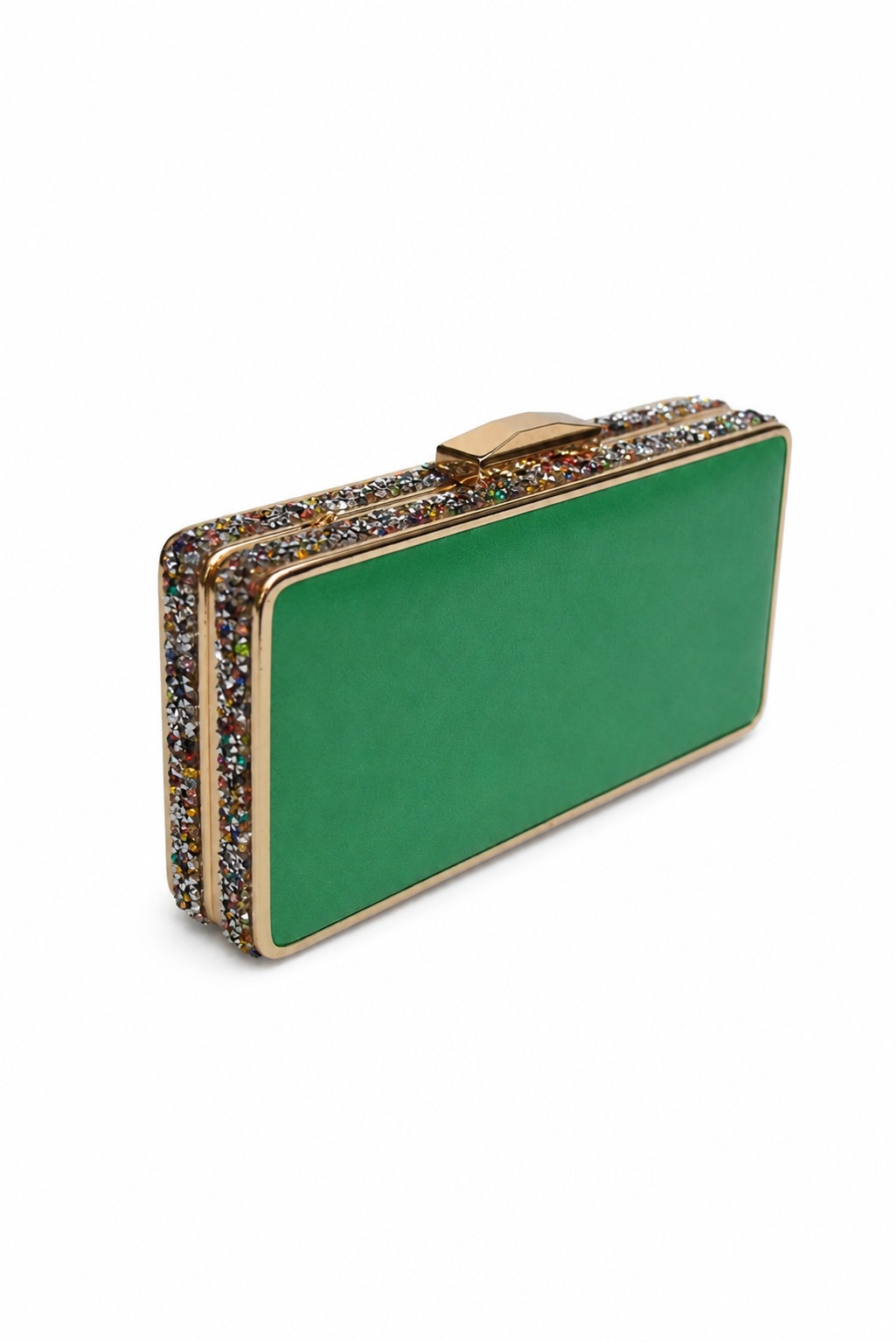 Bolso clutch verde brillantes