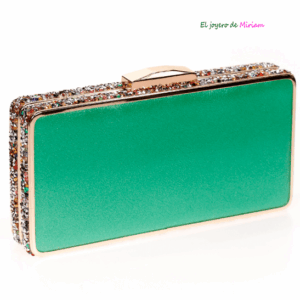 Bolso clutch verde brillantes