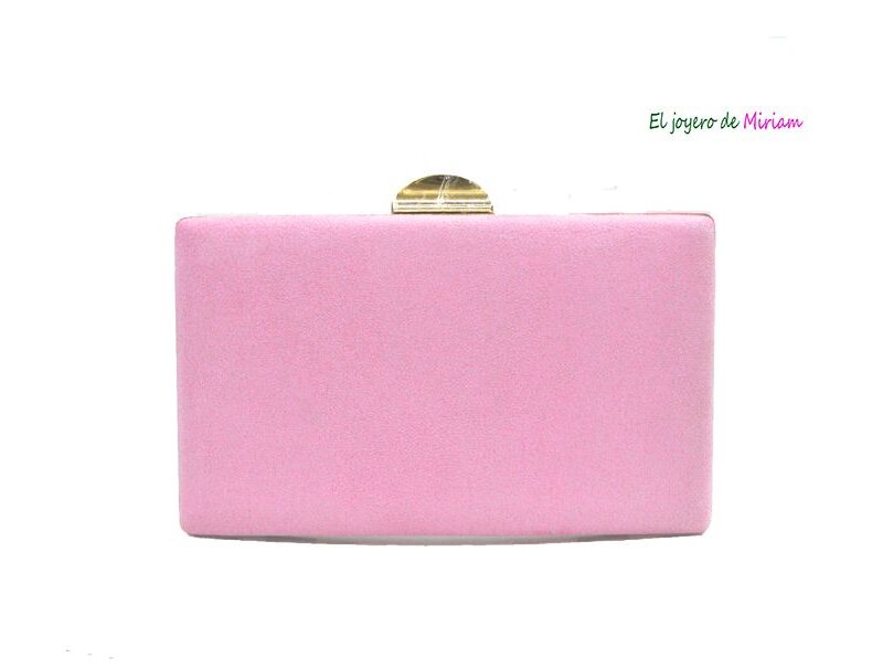 Bolso clutch rosa chicle