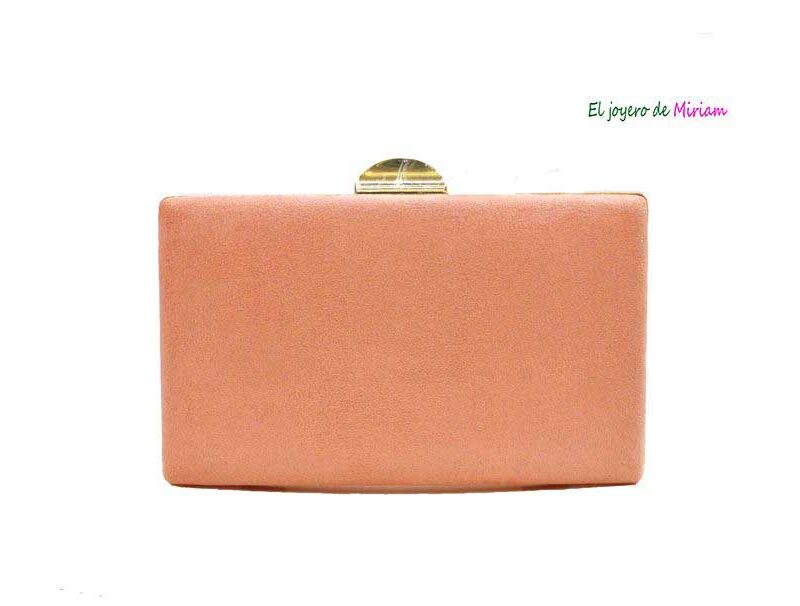 Bolso clutch naranja salmón