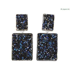Pendientes azul marino fiesta