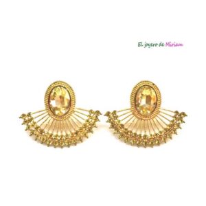 Pendientes dorados cierre omega
