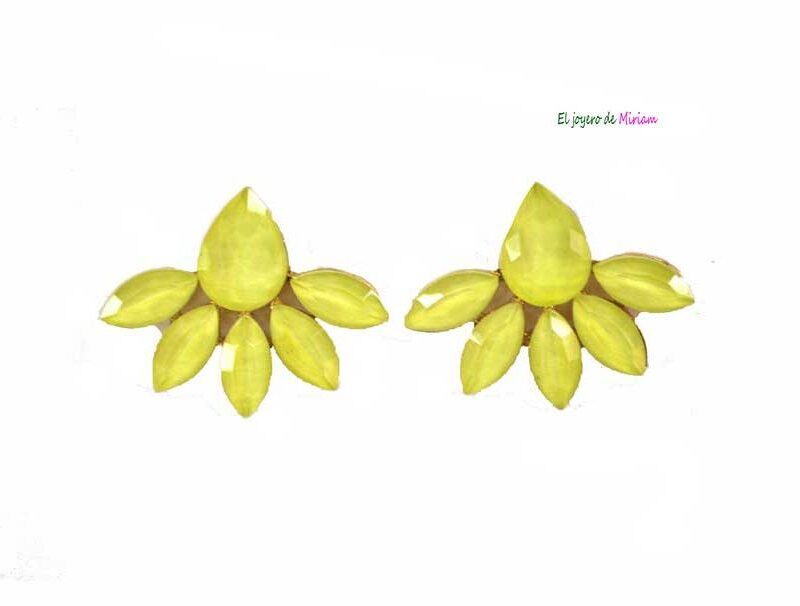 Pendientes flor lima