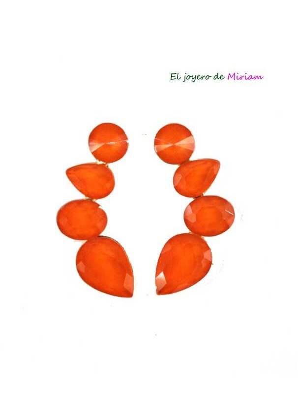 Pendientes naranjas pequeños