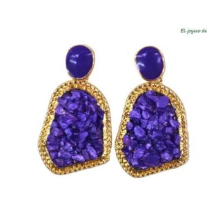 Pendientes morados pequeños